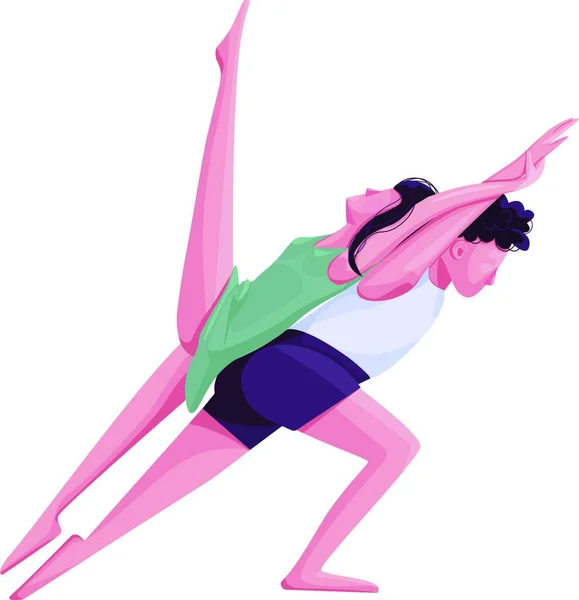 Illustration Contemp Dancers Movements — Stockvektor