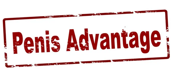 Penis Advantage Text Stamp Style Stamped White Background — Vector de stock