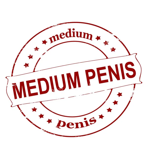 Medium Penis Text Stamp Style Stamped White Background — Vetor de Stock