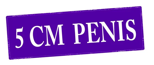 Five Centimeter Penis Text Stamp Style Stamped White Background — Stok Vektör