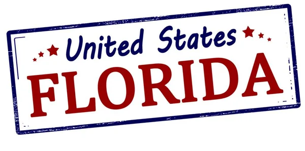 Spojuje Text Floridy Stylu Razítka Orazítkovaný Bílém Pozadí — Stockový vektor