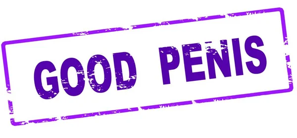 Good Penis Text Stamp Style Stamped White Background — Vector de stock