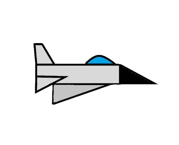 Иллюстрация Истребителя Векторная Иллюстрация Простая Конструкция — стоковый вектор
