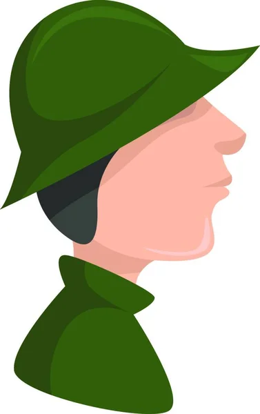 Green Hat Illustration Vector White Background — Stock Vector