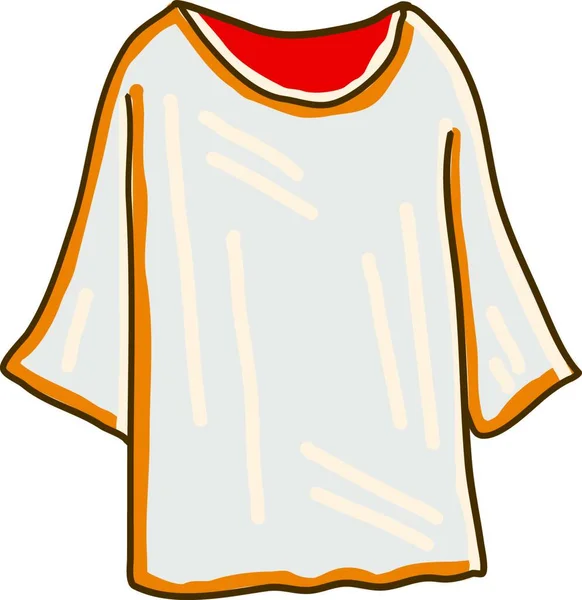 Camiseta Blanca Ilustración Vector Sobre Fondo Blanco — Vector de stock