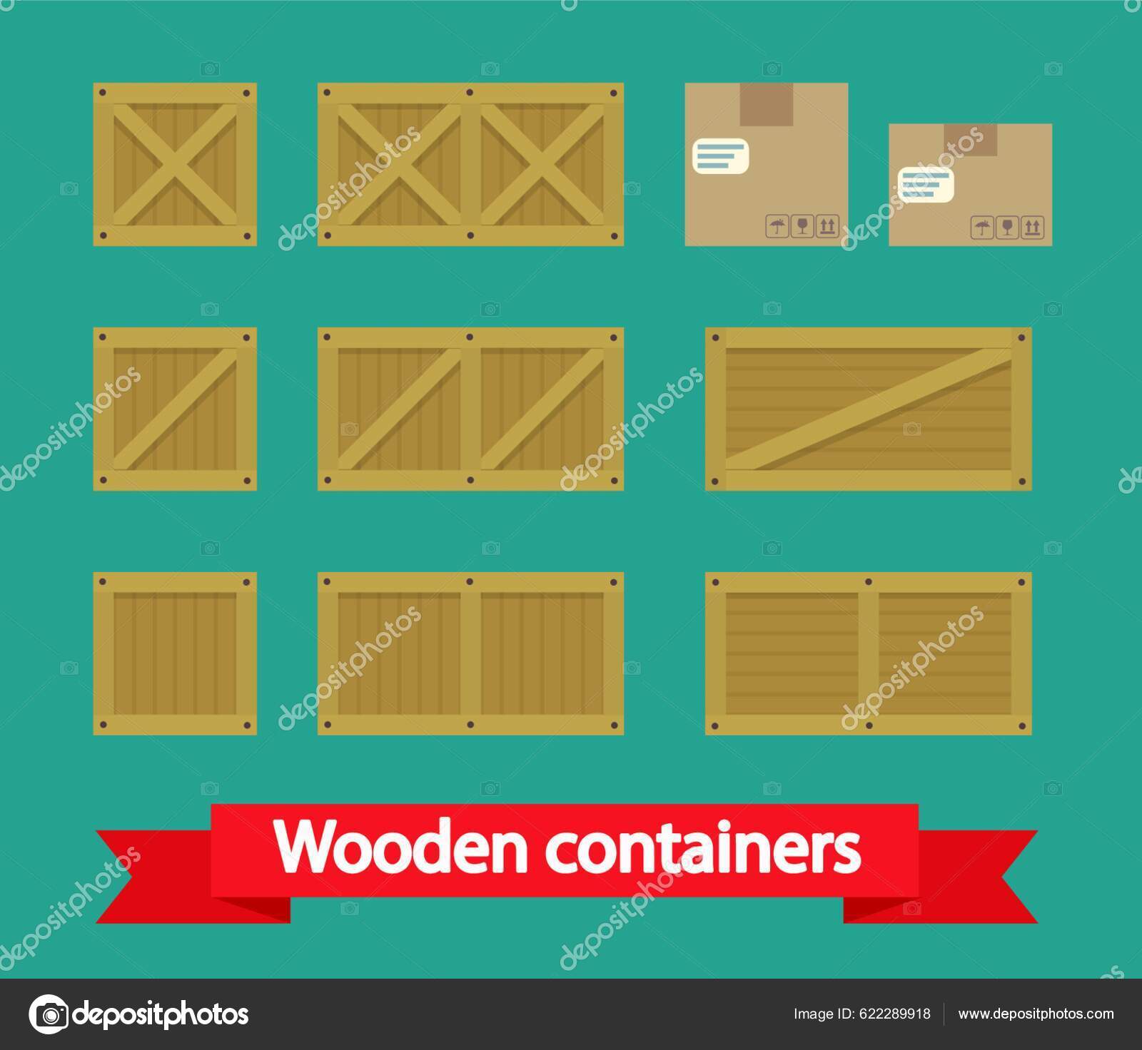 Cargo Boxes Vector Illustration Stock Vector by ©YAY_Images 622289918