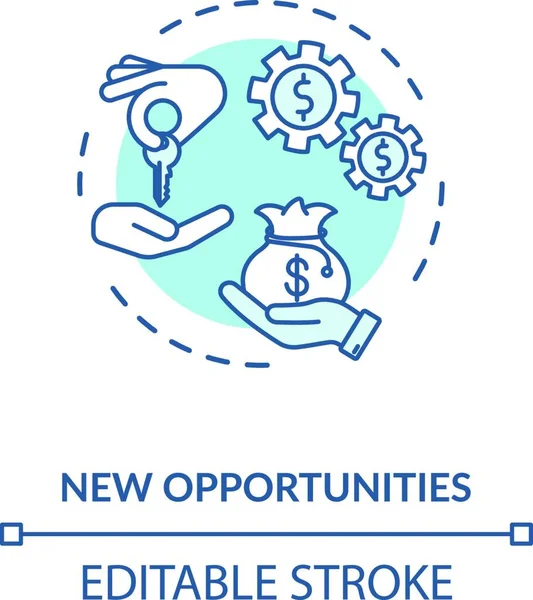 New Opportunities Turquoise Concept Icon — Archivo Imágenes Vectoriales