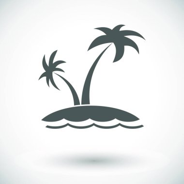 Palm tree icon, vector illustration simple design