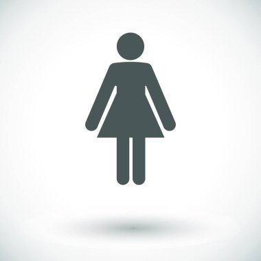kadın web simgesi vektör illüstrasyonu