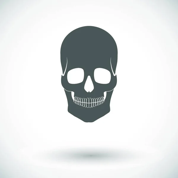 Skull Icon Vector Illustration Simple Design — Stock Vector