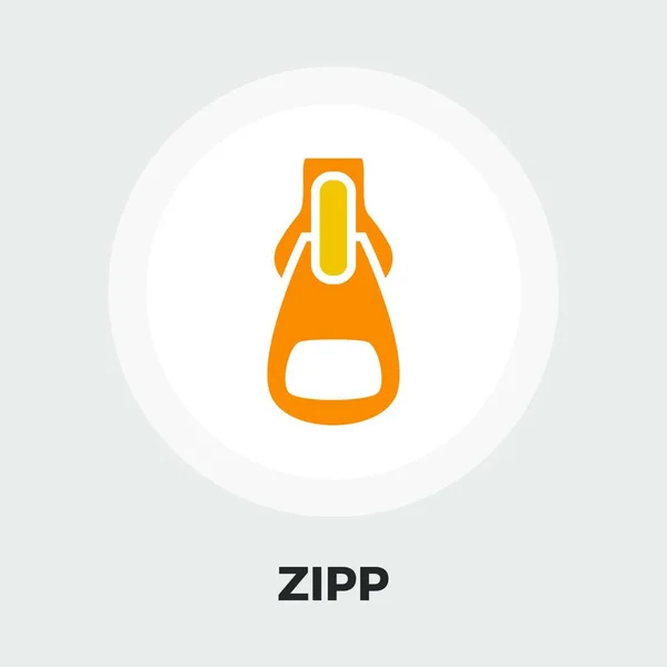 Zipp Symbol Flach Vektorillustration Einfaches Design — Stockvektor