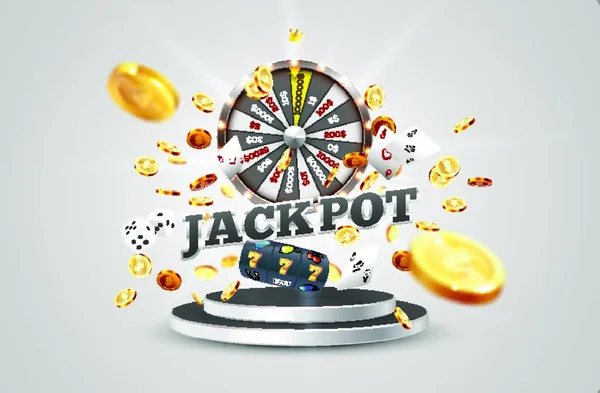 Słowo Jackpot Wektor Ilustracja Prosty Projekt — Wektor stockowy