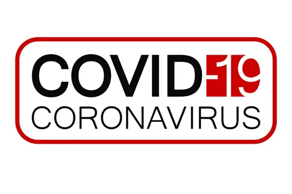 Covid Inscription Vector Illustration Simple Design — Stock Vector