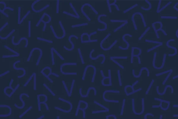 Вирусные Буквы Шаблон Векторная Иллюстрация Простой Дизайн — стоковый вектор
