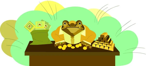 두꺼비 일러스트 디자인 — 스톡 벡터