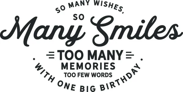 One Big Birthday Quote Vector Illustration Simple Design — Stock Vector