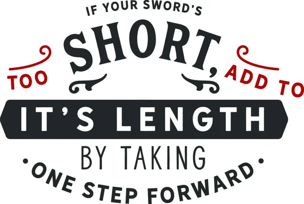 Your Sword Too Short Vector Illustration Simple Design — Stock Vector