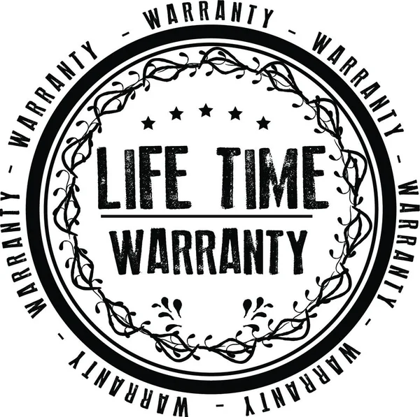 Lifetime Warranty Vector Illustration Simple Design — Stock Vector