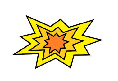 Patlama, vektör çizimi basit tasarım