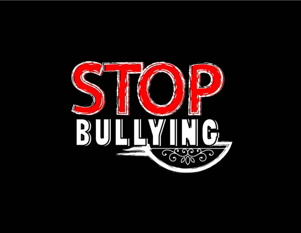 Stop Bullying Vector Illustration Simple Design — 스톡 벡터