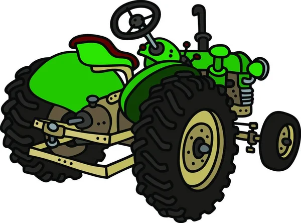 Viejo Tractor Verde — Archivo Imágenes Vectoriales