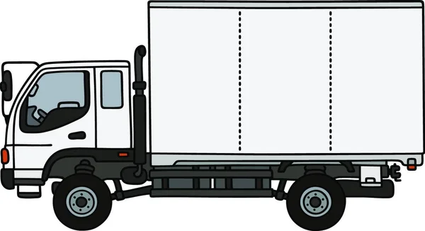 Piccolo Camion Cargo Illustrazione Vettoriale Design Semplice — Vettoriale Stock