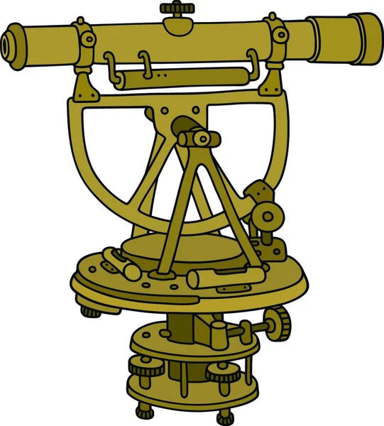 Historical Brass Surveying Meter — 图库矢量图片