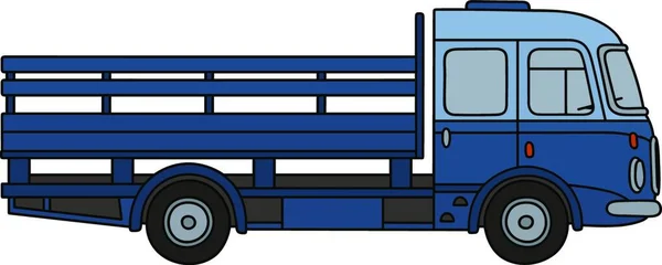 古い青のトラック ベクトルイラスト — ストックベクタ