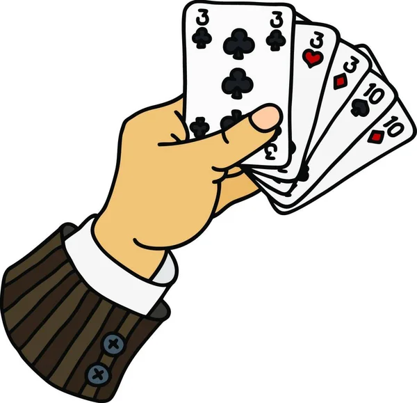 Смешные Покерные Карты Векторная Иллюстрация — стоковый вектор