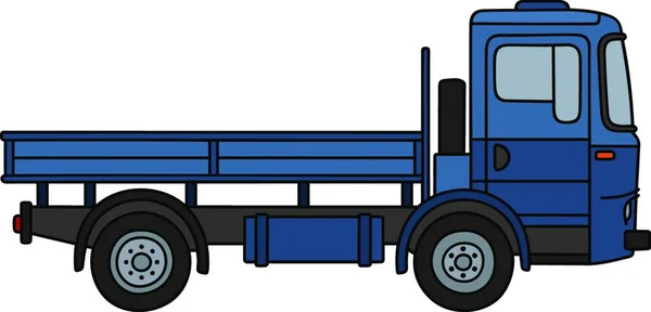 Camion Classico Blu Illustrazione Vettoriale Design Semplice — Vettoriale Stock