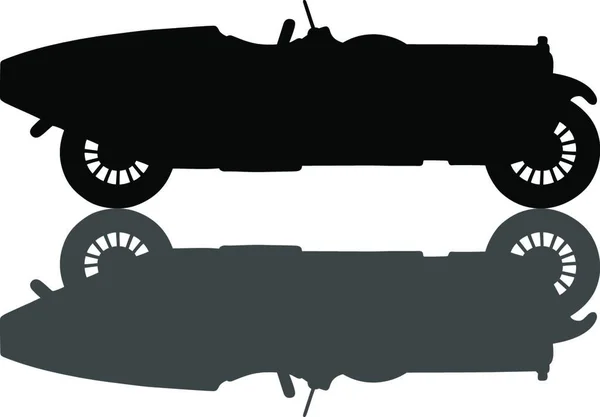 Klasik Yarış Arabası Vektör Çizimi Basit Tasarım — Stok Vektör
