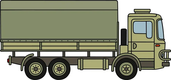 砂の軍用トラック ベクトル図シンプルなデザイン — ストックベクタ
