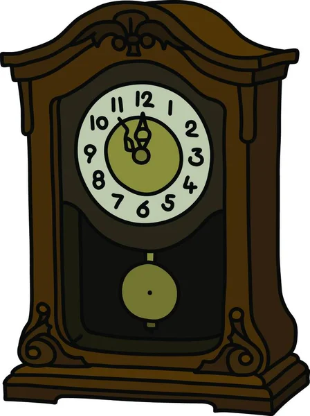 Old Desktop Pendulum Clock — Vettoriale Stock
