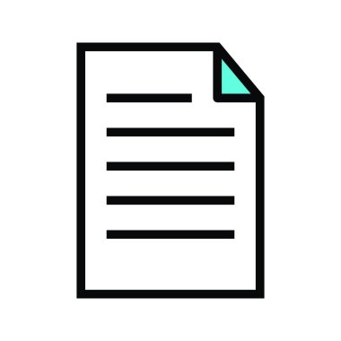 Kağıt Satırı Simge Vektörü İllüstrasyonu