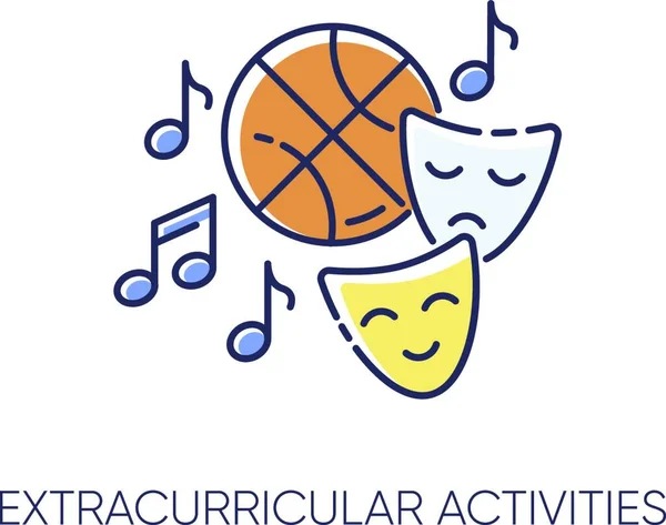 Extracurricular Activities Rgb Color Icon — Stock Vector