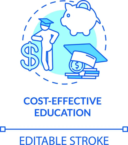 Cost Effective Education Concept Icon — Stock Vector