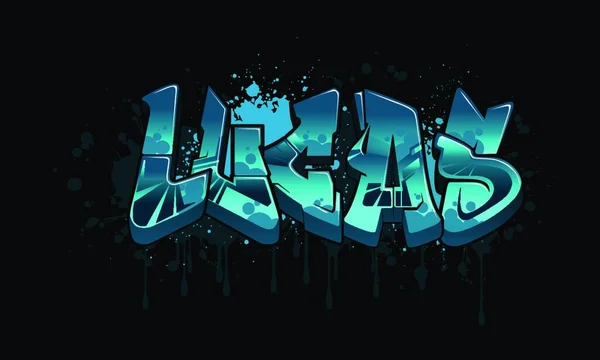 Lucas Graffiti Namn Design — Stock vektor