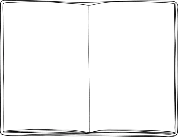 皮革笔记本背景手绘矢量线艺术 — 图库矢量图片