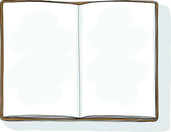 Negro Cuaderno Cuero Fondo Ilustración Vector Dibujado Mano — Vector de stock