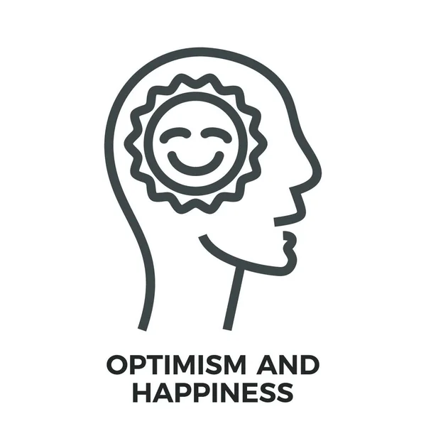 Optimisme Bonheur Illustration Vectorielle Design Simple — Image vectorielle