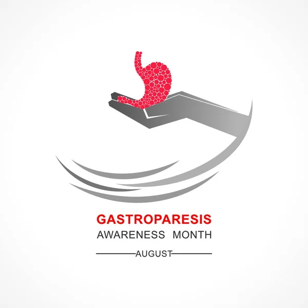Bulan Kesadaran Gastroparesis Diamati Pada Bulan Agustus - Stok Vektor