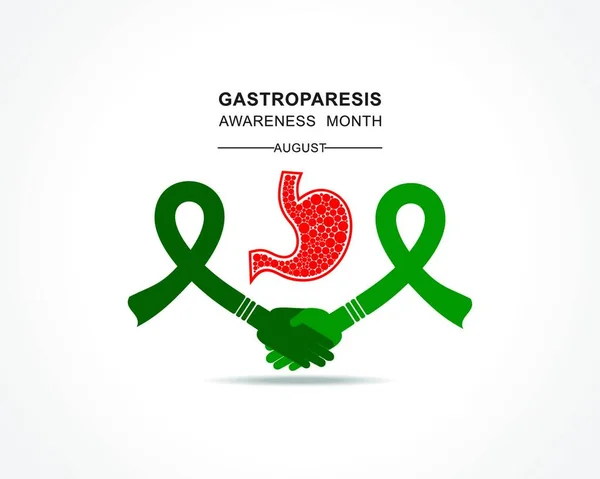 Bulan Kesadaran Gastroparesis Diamati Pada Bulan Agustus - Stok Vektor