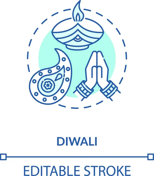 Diwali Konsept Simgesi Vektör Illüstrasyonu — Stok Vektör