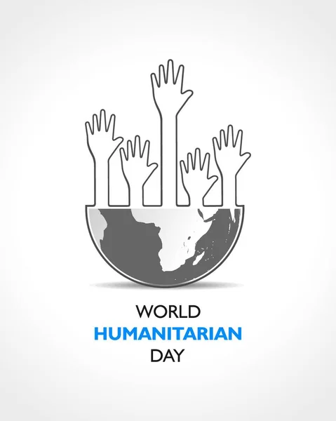 World Humanitarian Day Observed 19Th August — Stock Vector