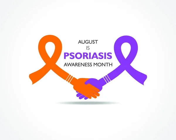 Psoriasis Awareness Month August Beobachtet — Stockvektor