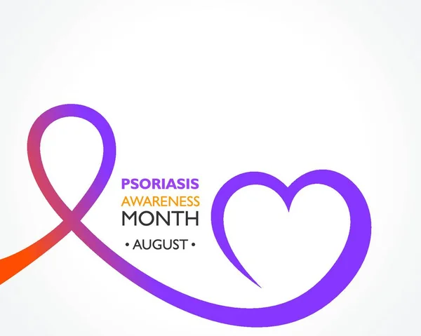 Psoriasis Awareness Month August Beobachtet — Stockvektor