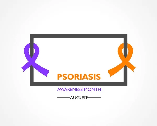 Psoriasis Awareness Month Observed August — Archivo Imágenes Vectoriales