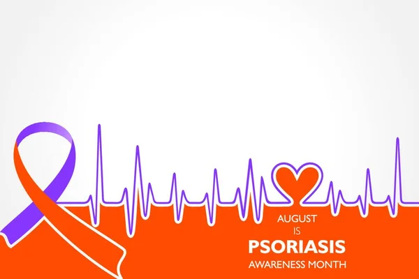 Psoriasis Bewustmakingsmaand Waargenomen August — Stockvector