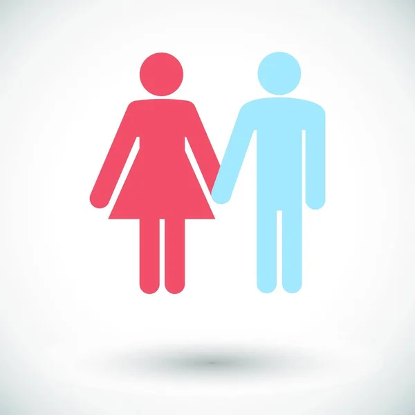 Couple Signe Icône Vectoriel Illustration — Image vectorielle