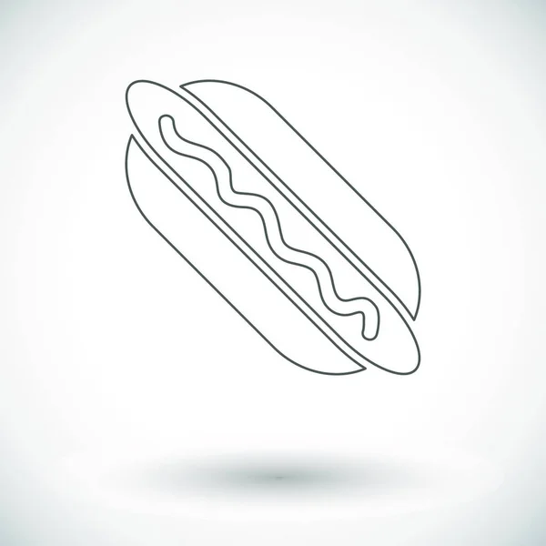 Hot Dog Ilustração Vetorial Design Simples — Vetor de Stock